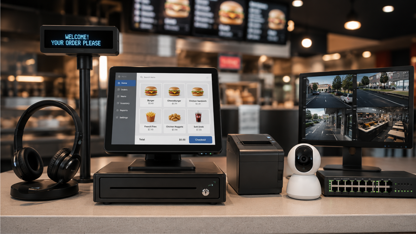 multi-unit QSR technology stack POS camera network